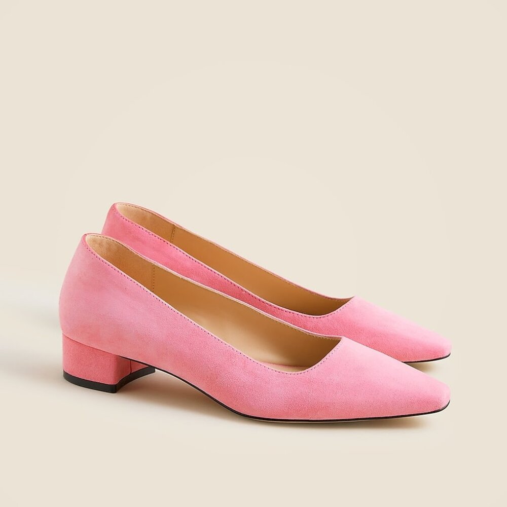 J Crew pointed toe pumps in suede
